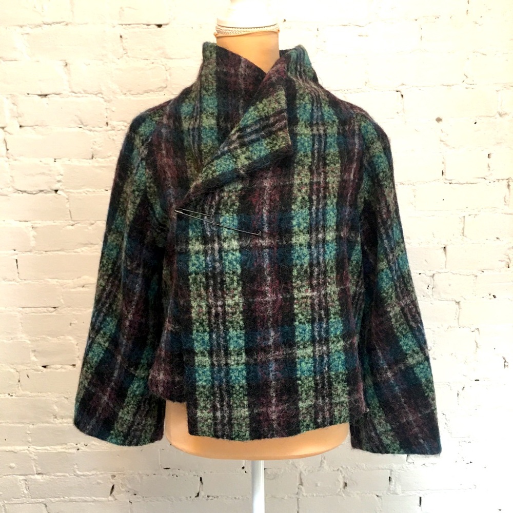 Oska cropped wool mohair jacket 3/4 sleeve size 2 or us 8